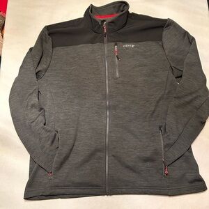 Orvis Bonded Mesh Full Zip Jacket Gray/Black Outdoors Fishing Gorpcore Hiking
